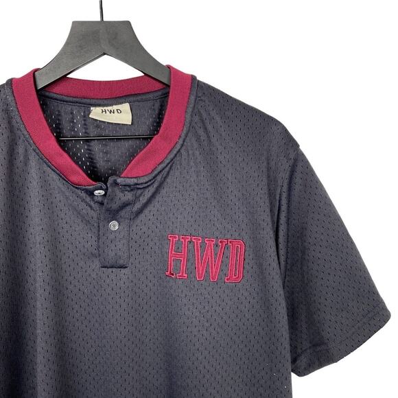 HWD Halfway Dead Mesh 23 Jersey Charcoal Gray Maroon Mens‎ Womens Size Large - Picture 4 of 8